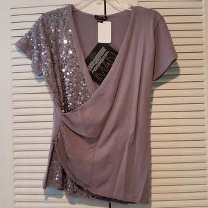 Grey Sequins Sweater